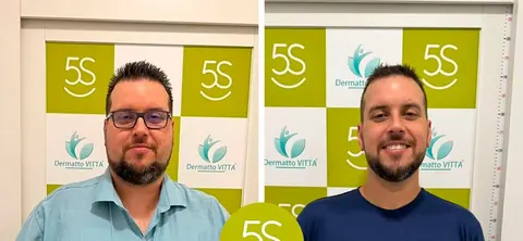 Gustavo antes e depois de eliminar 70 kg